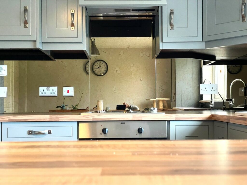Antique Mirror Kitchen Splashback